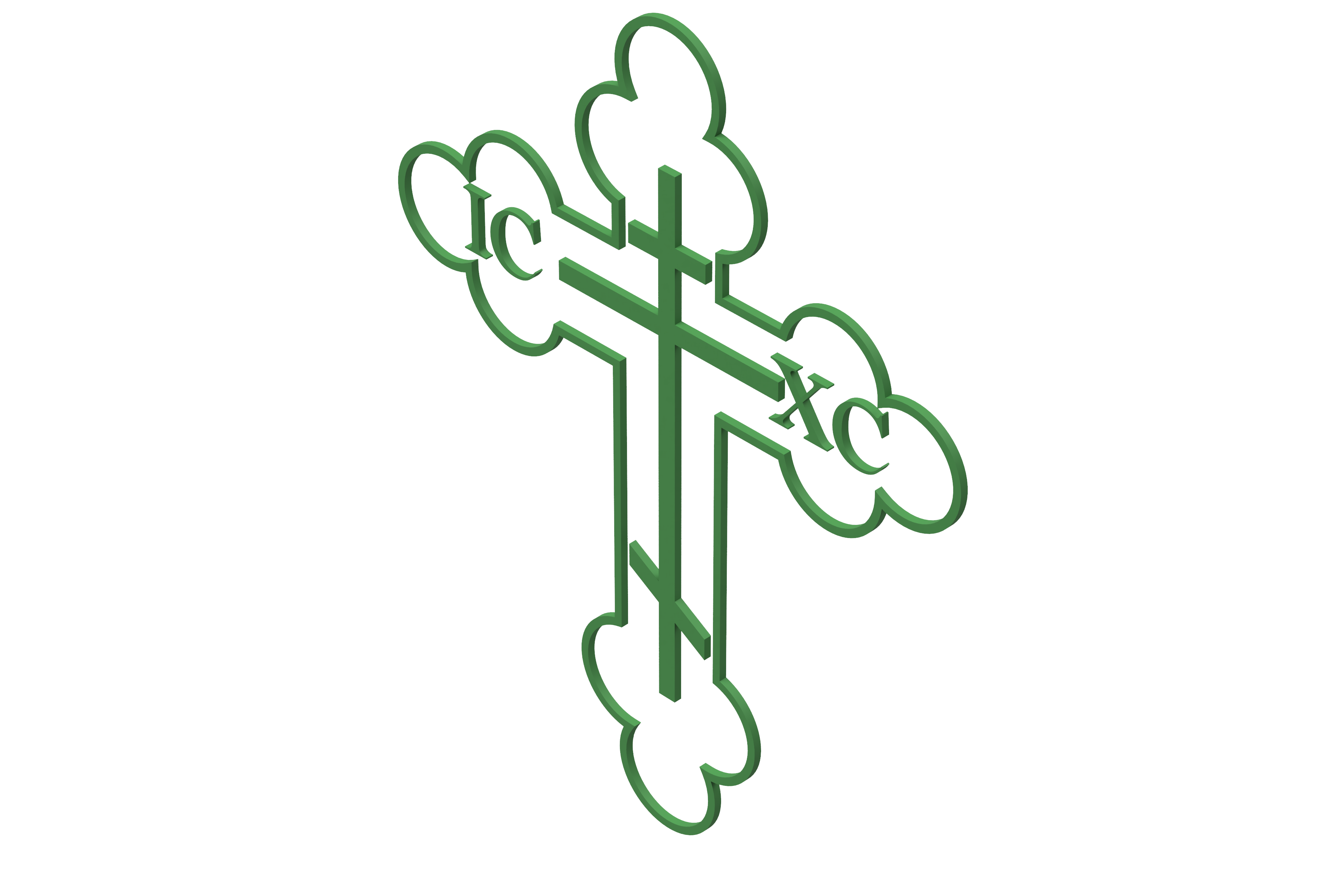 Framed 3 Bar Cross - Byzantine or Orthodox