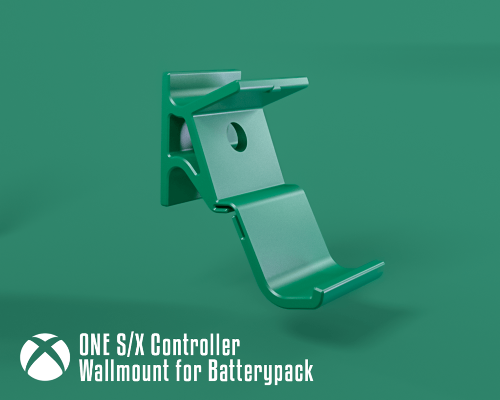 Xbox One S X controller wall mount (for thicker battery pack)