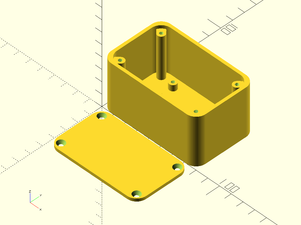 Univerzální krabička pro PCB (Universal BOX for PCB) - OpenSCAD parametrizable