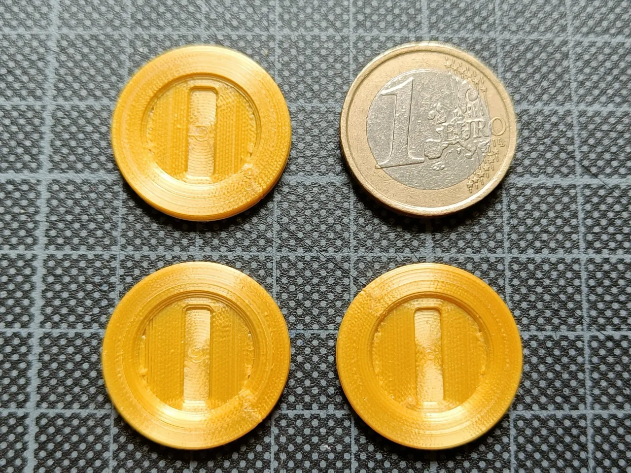 Super Mario coin for your Shopping cart. Print 100 of these for 1Up. With keyring hole