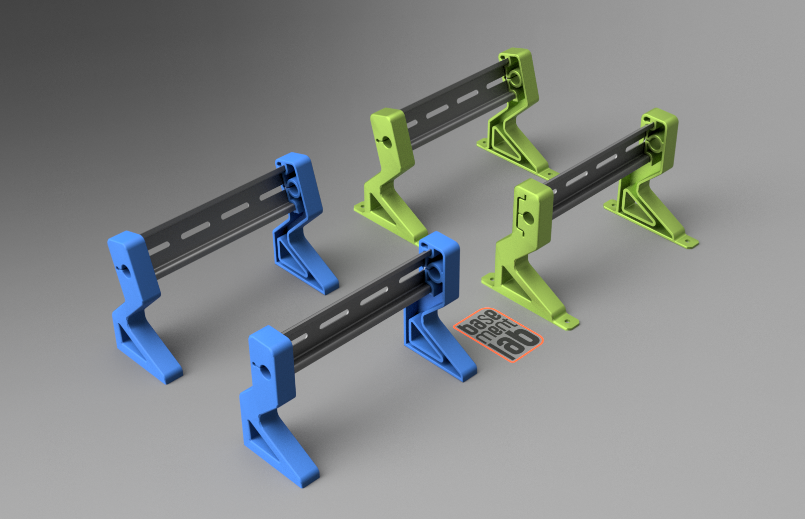 DIN Rail Stand - Holder 75/90 degrees - Supporto barra DIN da Tavolo