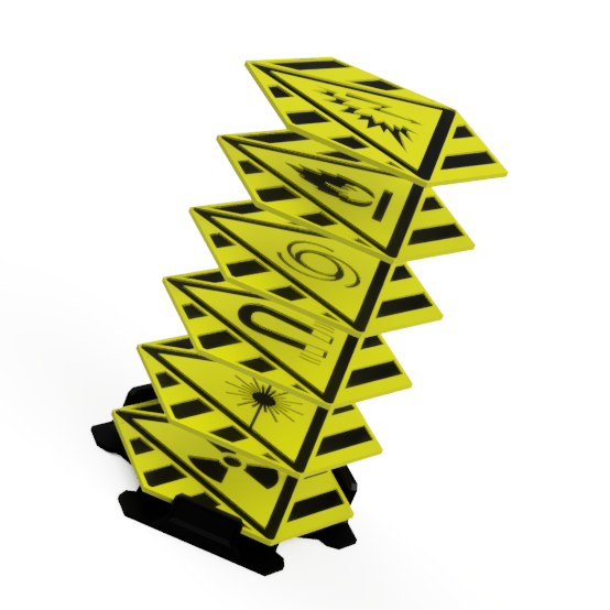 Coasters: ISO Hazard Symbol (set of 6) | Collection 1