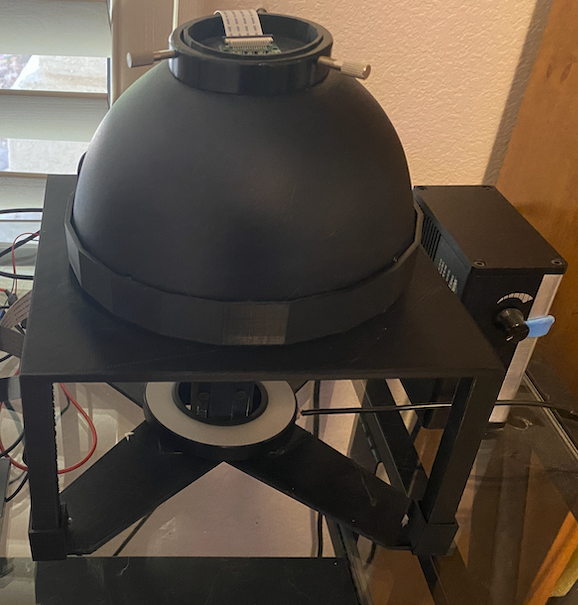 Picamera Photography Rig for a 120 LED Diffused Dome Light for Macro and Reflective Objects