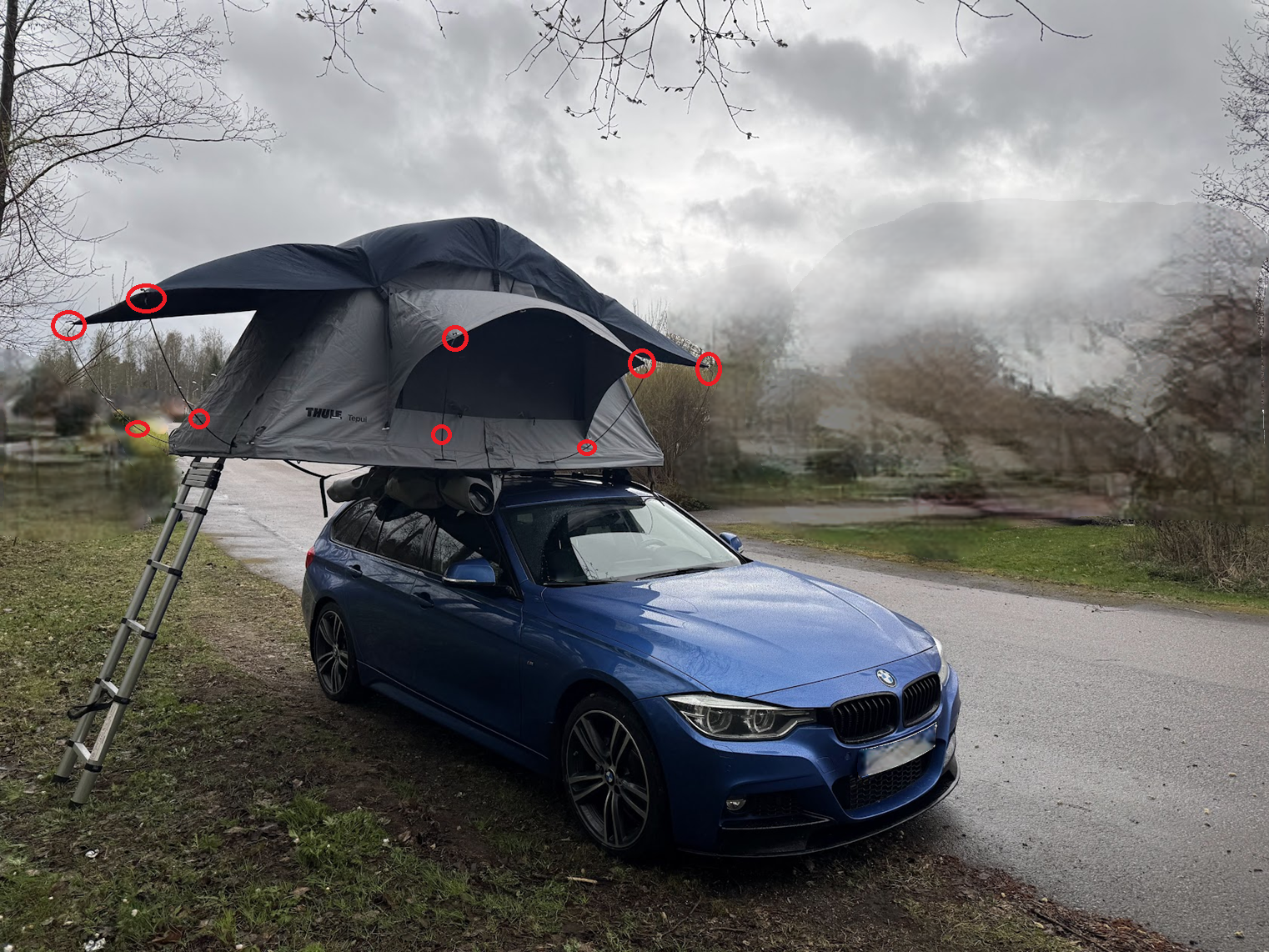 Rooftop Tent Pole End Cap & Rain Guard / O-Ring (5mm, Thule Tepui Kukenam 3)
