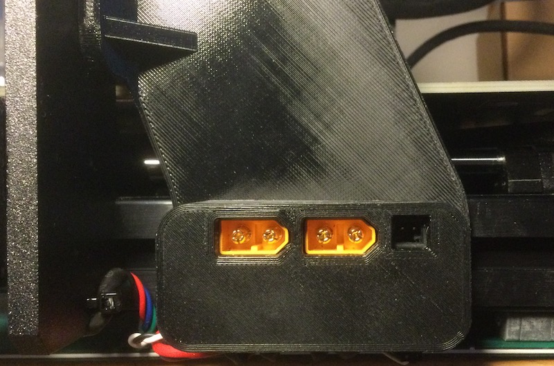 Connection Box with XT60 for placing PSU Black outside the printer/enclosure