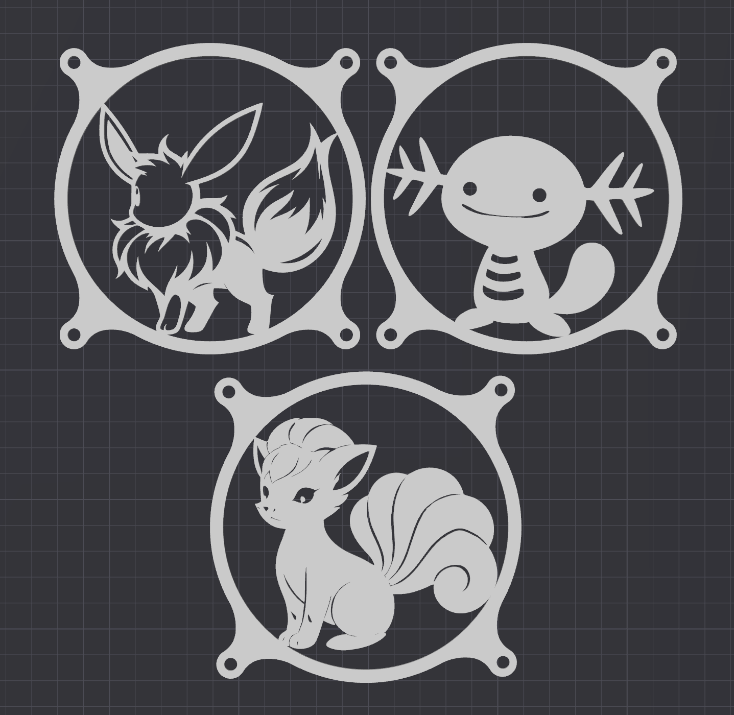 Fan Grill 120mm for PC Vulpix, Wooper, Eevee