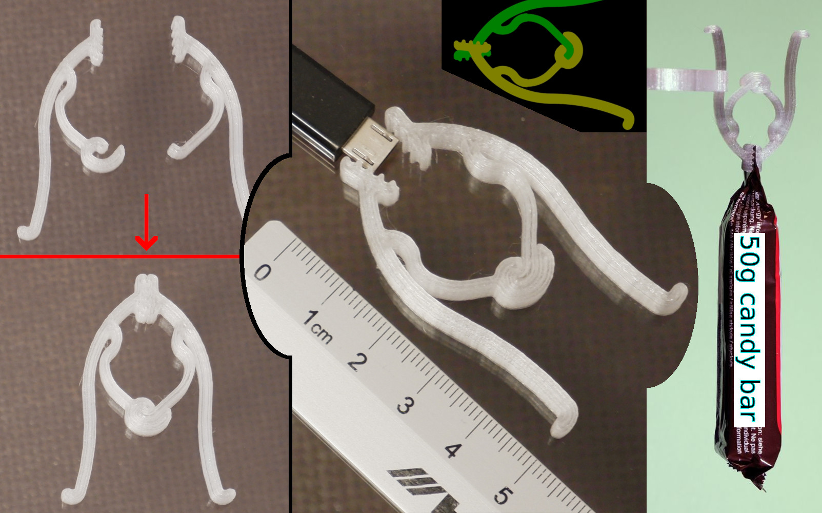 Two-part strong clip / clothes peg