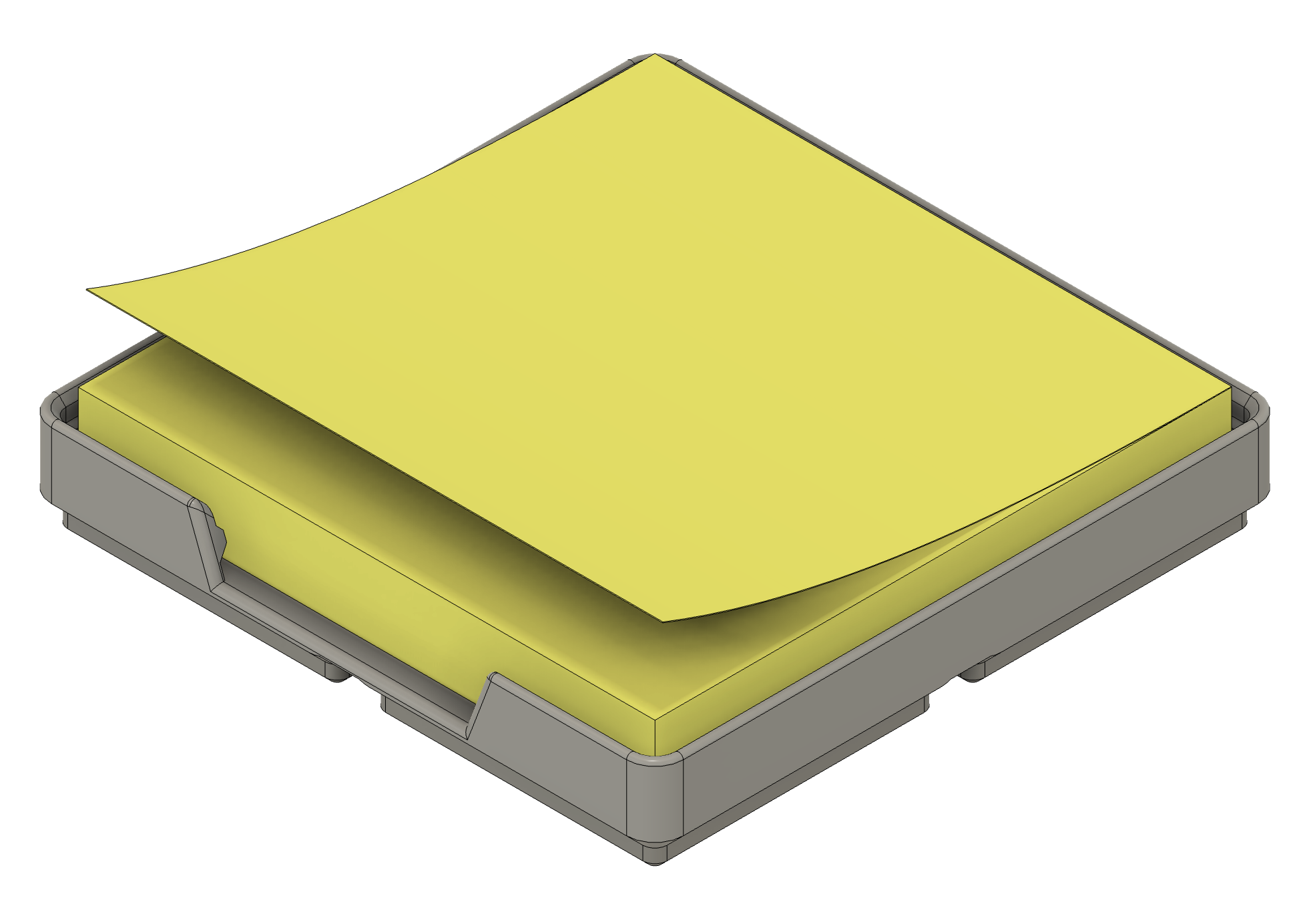 Standard Sticky Note Tray - Gridfinity