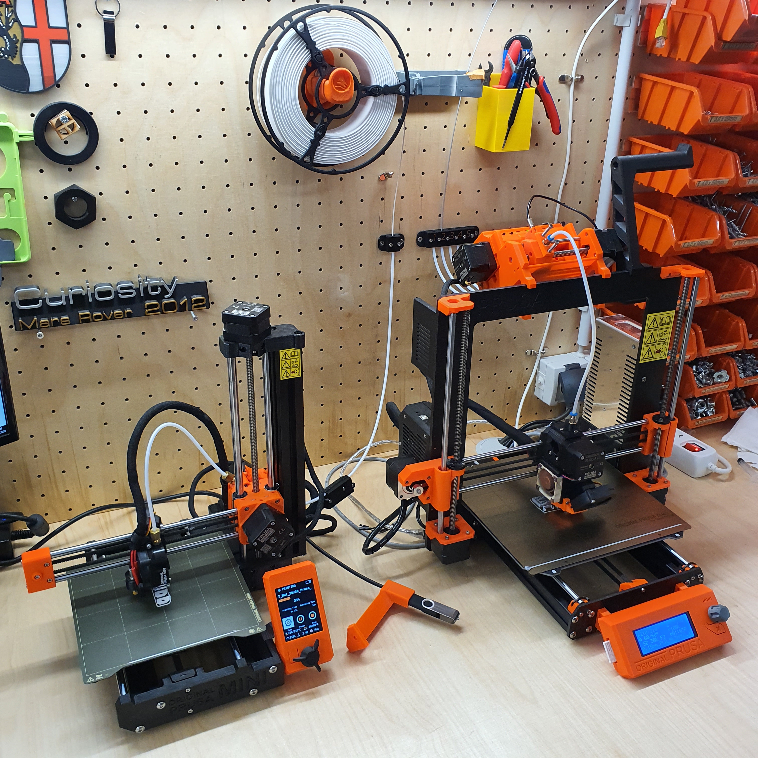 Prusa MINI teflon tube inlet wall mount