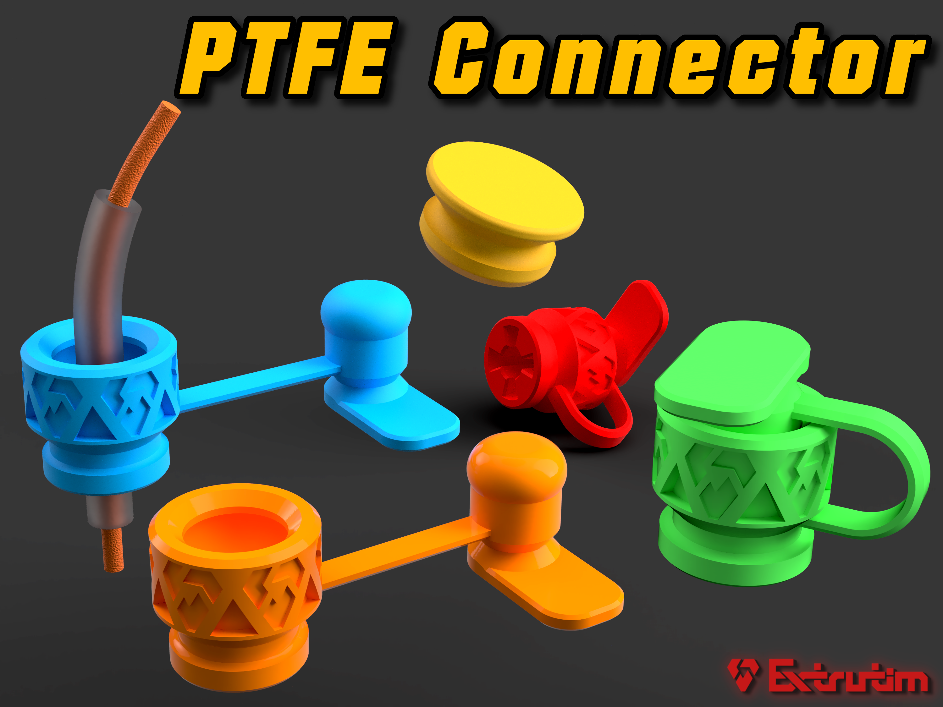 PTFE Connector | TPU Bowden Tube Drybox Connector