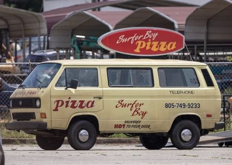 Surfer Boy Pizza Keychain