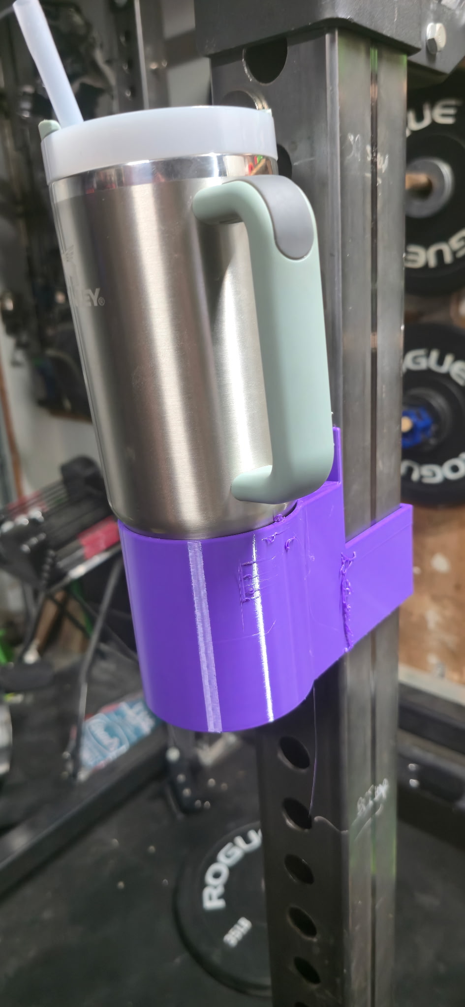 100mm Bottle Holder for 3x3 Power Rack with 1" (really 24mm) pin