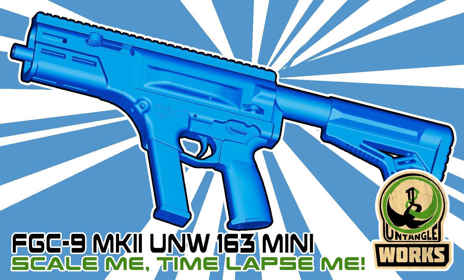 FGC-9 MKII UNW163 shroud LR (Low rail) Mini 1/3 1/4 1/6 scale