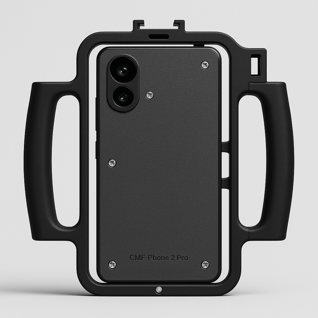 CMF Phone 2 Pro Videography Cage with Handles & Cold Shoe Mounts