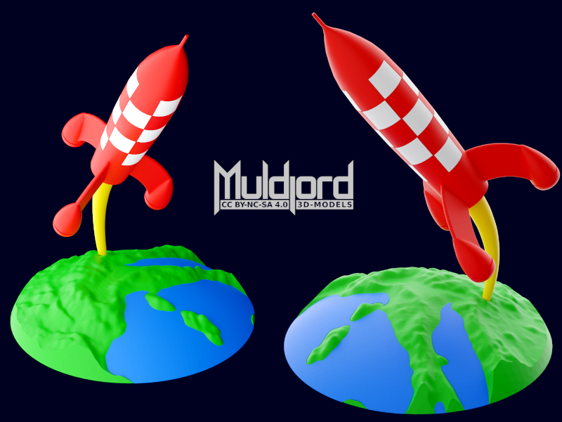 Tintin Moon Rocket - Earth version