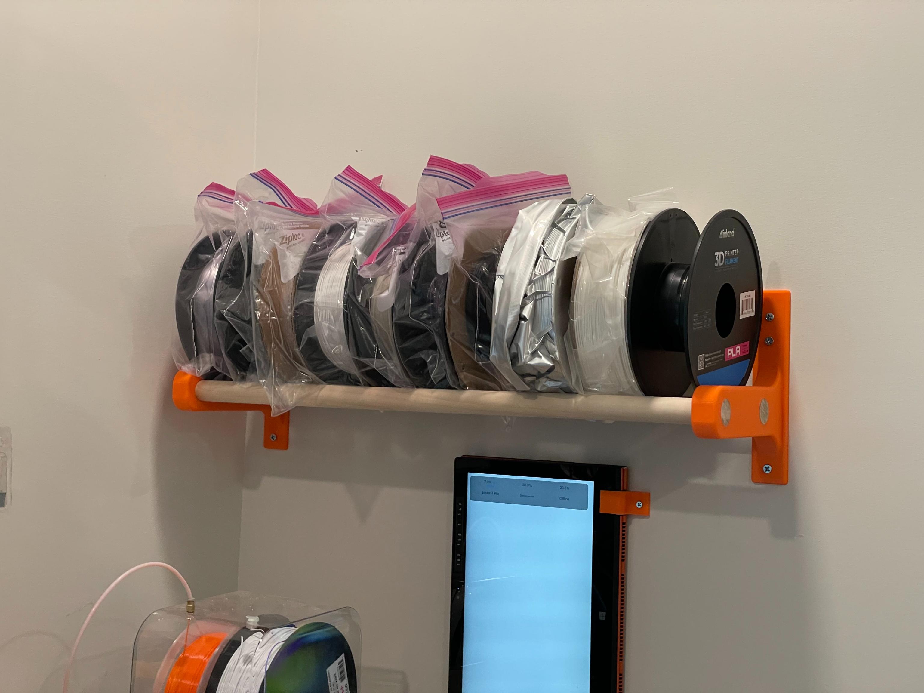 Wall-mount Filament Rack Brackets