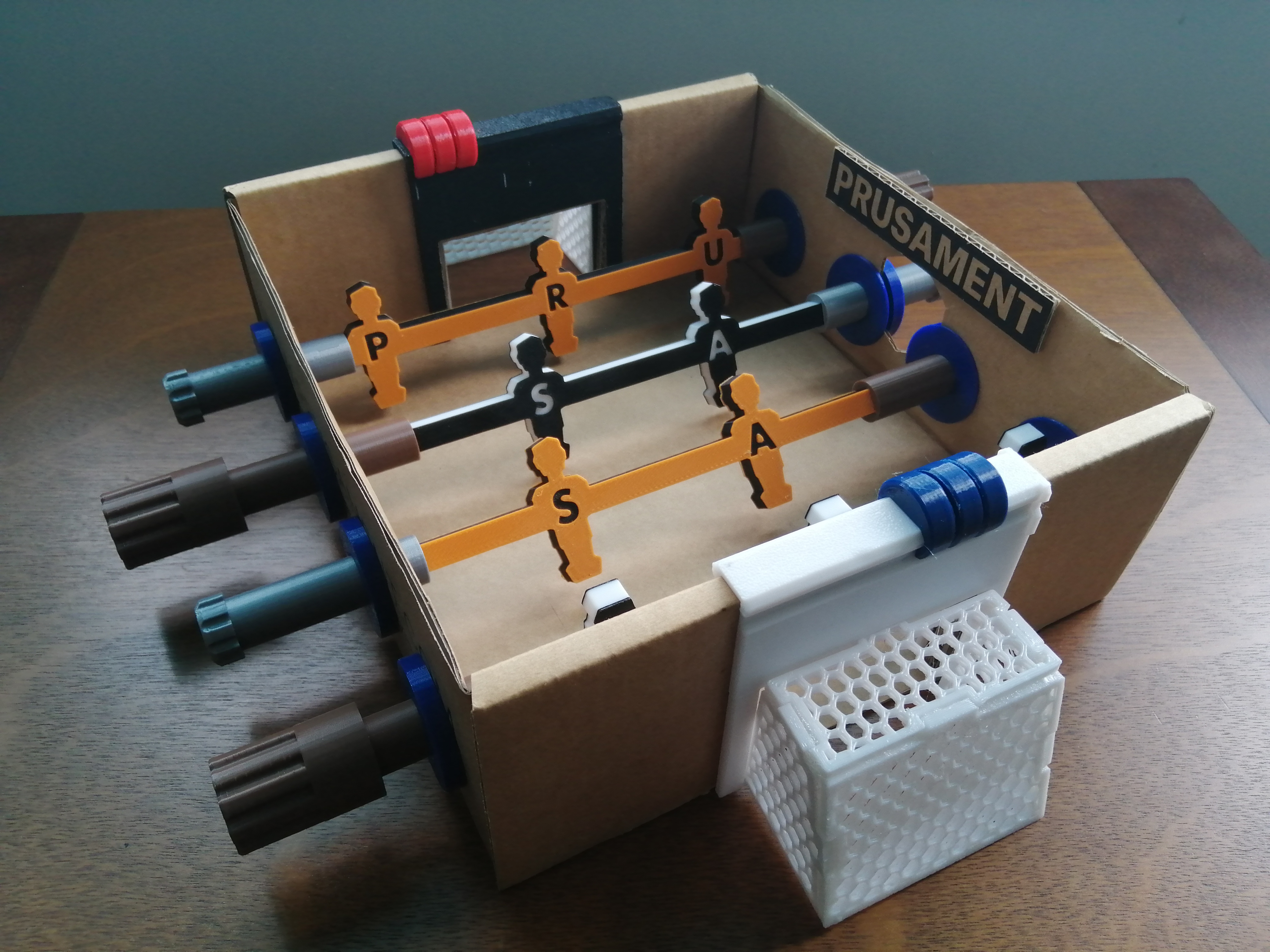 Foosball in a Box (AKA Prusament Stadium)