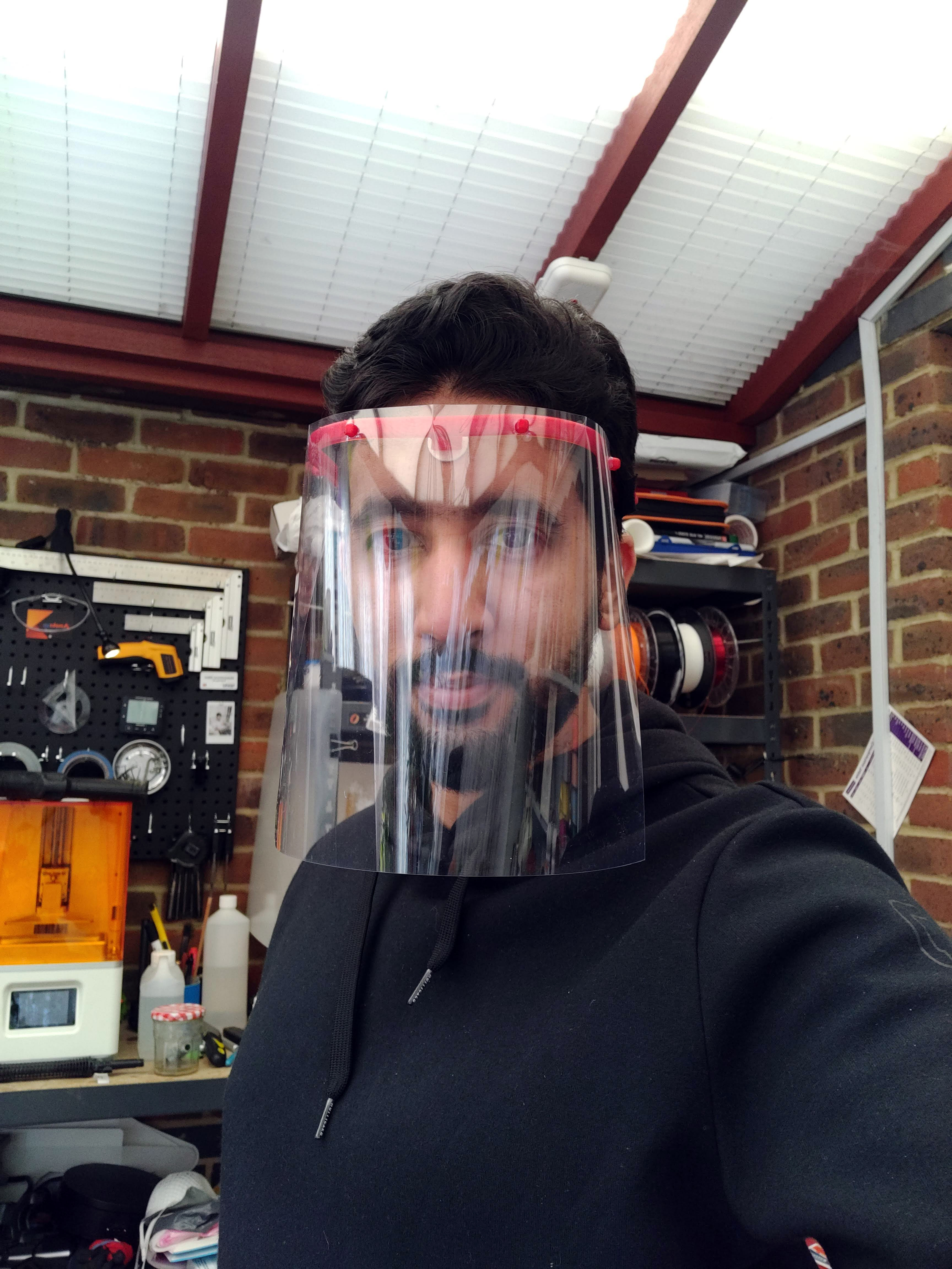 Face Shield Visor using A4 transparent sheet