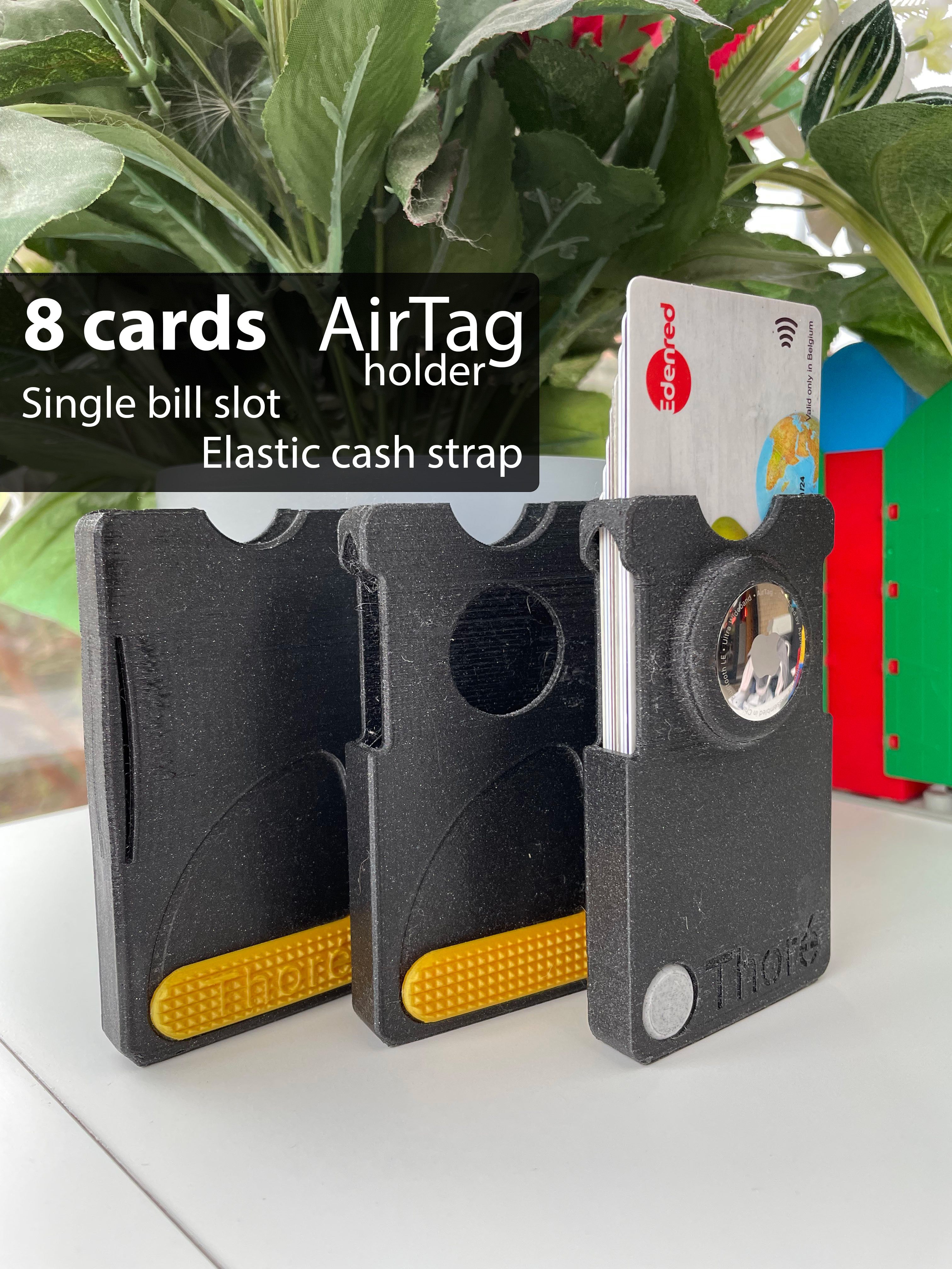 Slim card wallet (8 cards, multicolor, airtag)