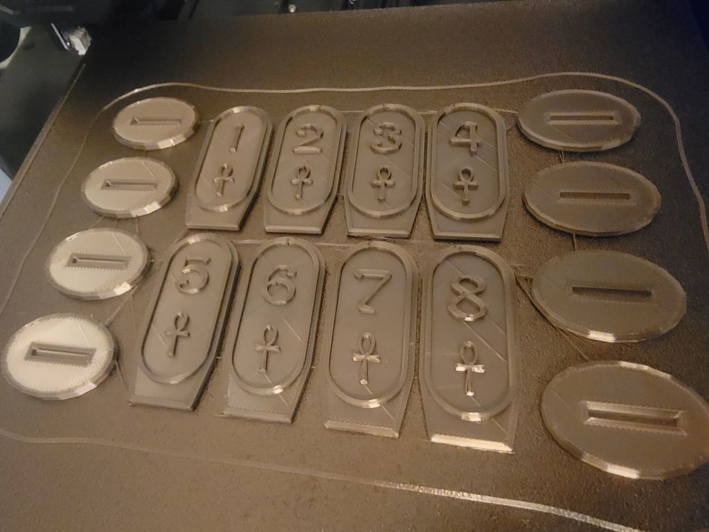 Area Markers for Ankh the board Game