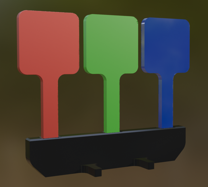 Paint test paddle with base