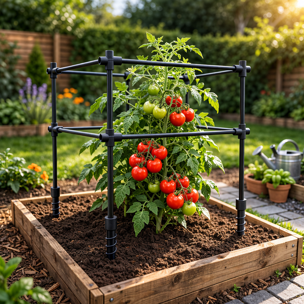 Modular Garden Trellis with Ground Anchors