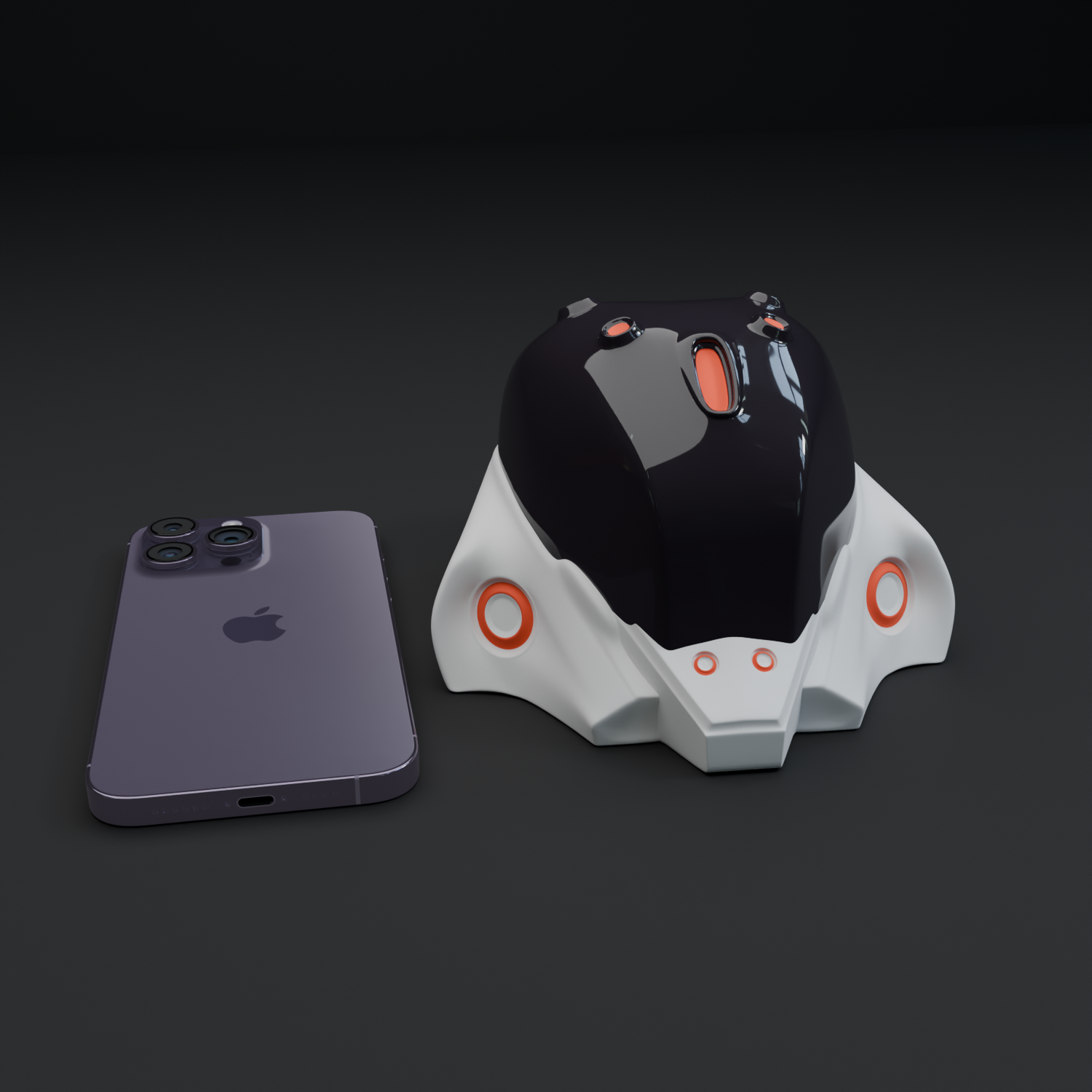 Miniature Cyberpunk Helmet – Futuristic Collectible, 3D Printable Desk Trinket