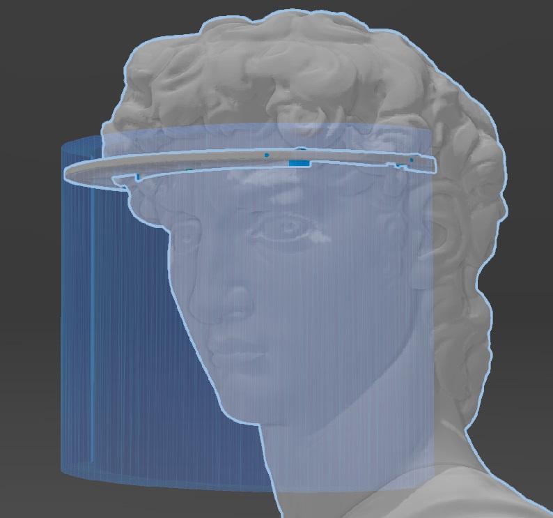 Visiera estiva biodegradabile ultra leggera (Face Shield Ultra Light Design) anti appannamento