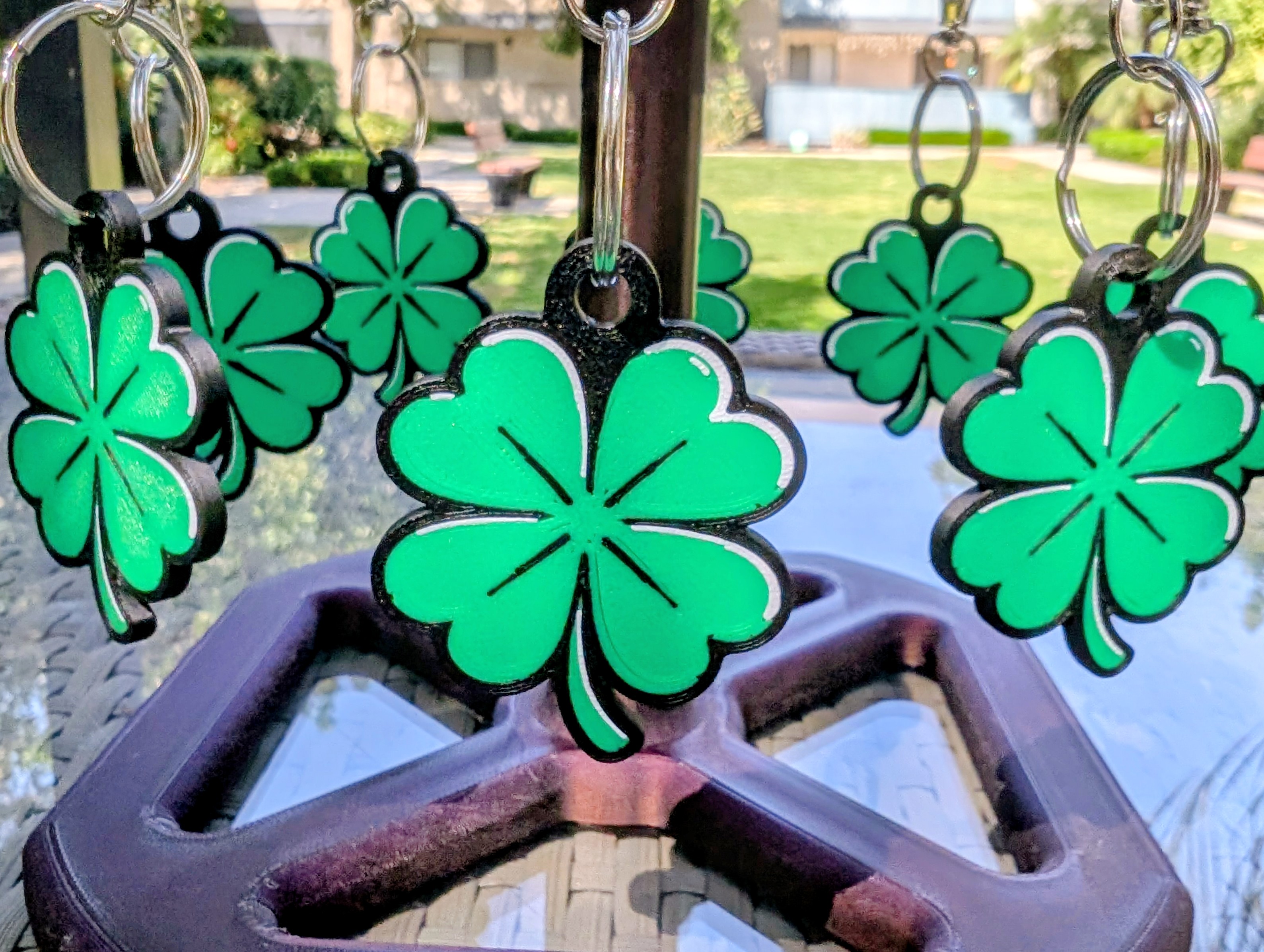 St. Patrick’s Day Four Leaf Clover Keychain