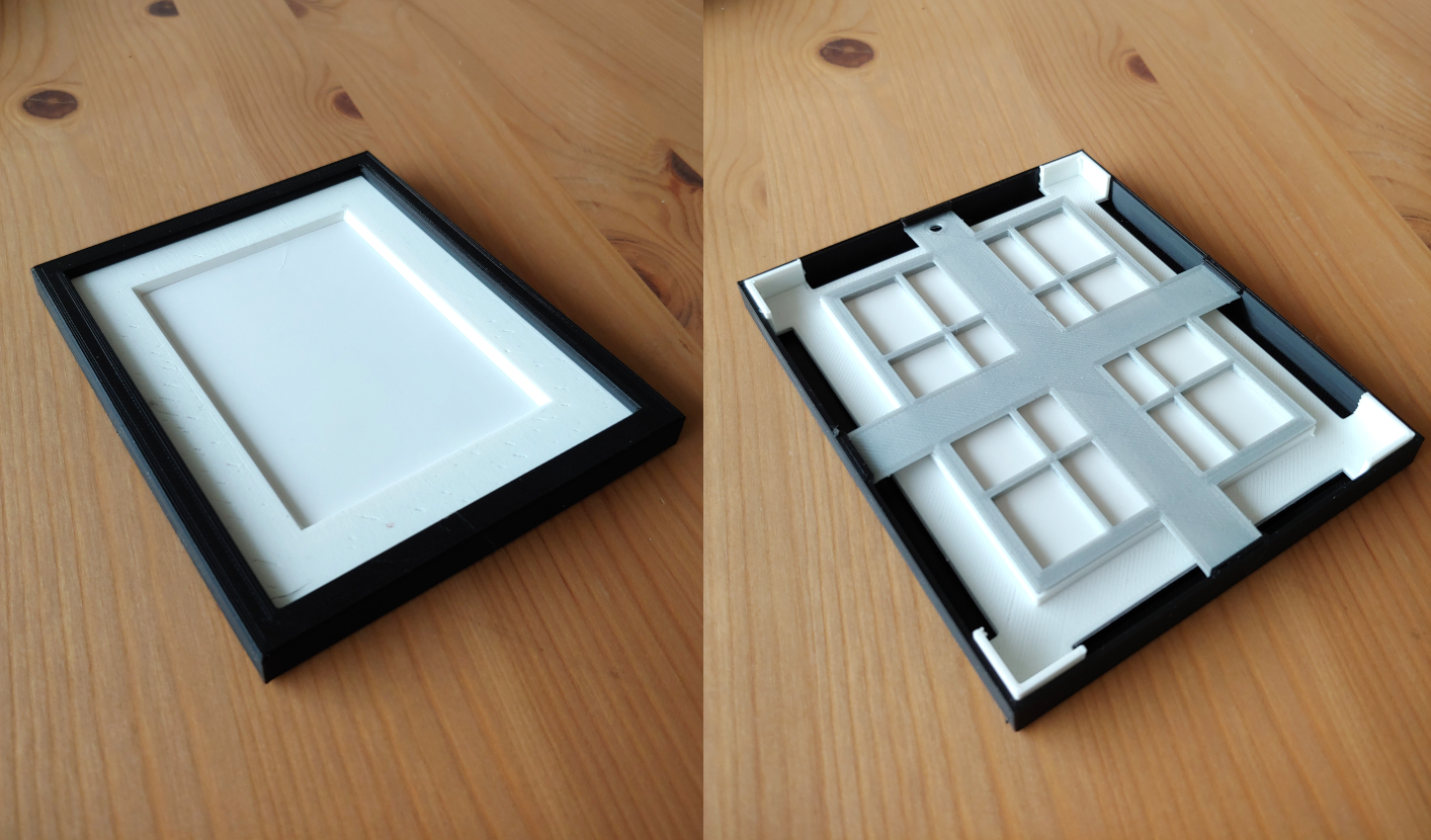 Picture frame with mat, 10x15cm, ECO-Edition ;-) // Bilderrahmen mit Passepartout, 10x15cm, materialsparend