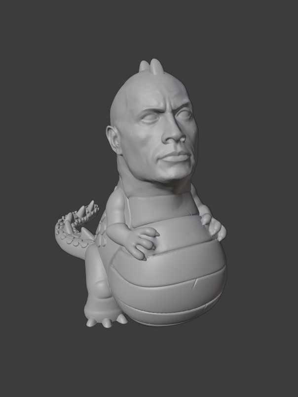 Rockodile (The Rock + Crocodile Mashup) - No Supports