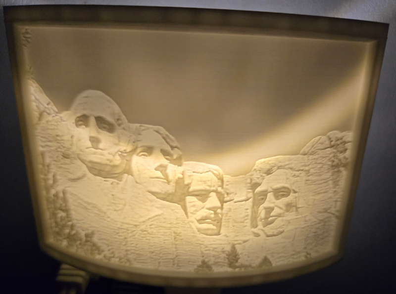 Mount Rushmore National Monument Nightlight Lithophane