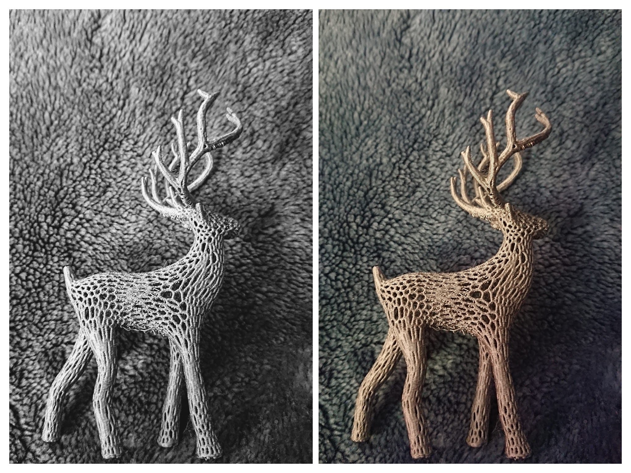 Voronoi deer ornament