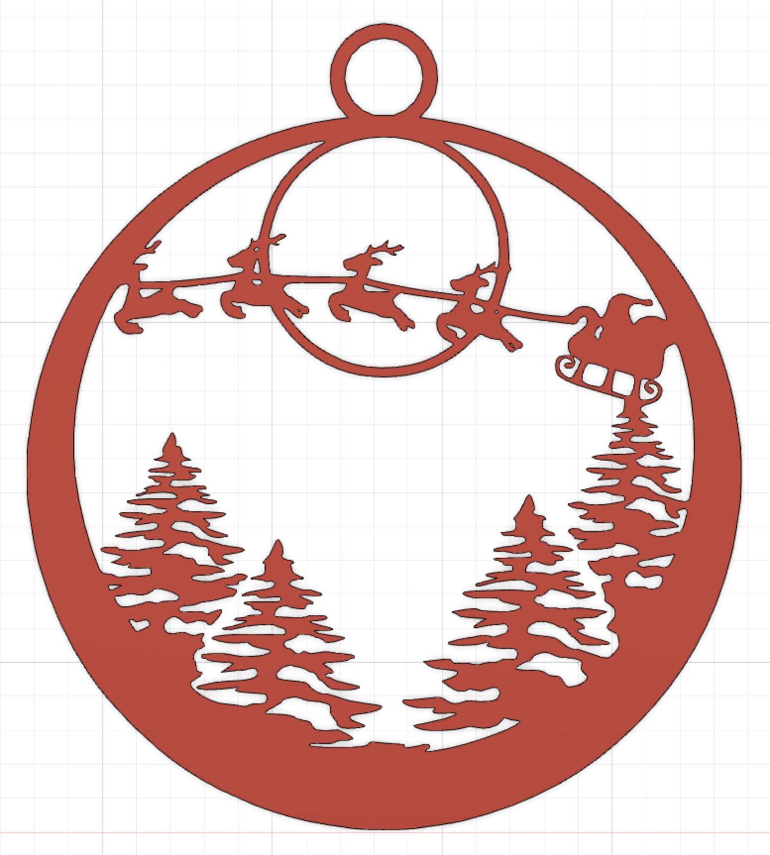 Boule sapin-rennes-PereNoel
