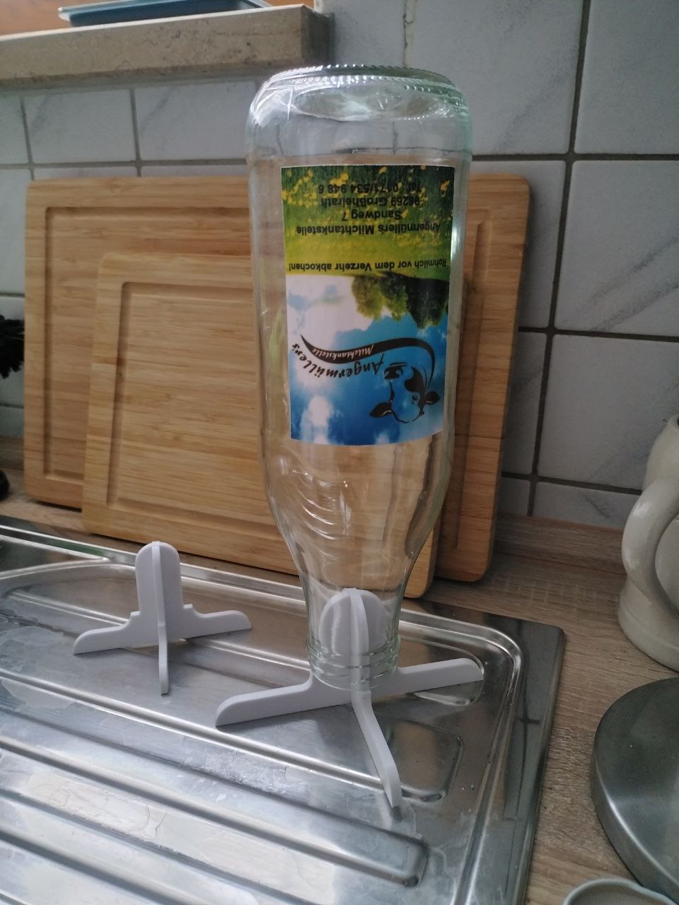 Flaschenhalter für Milchflasche; bottle stand for milk bottle