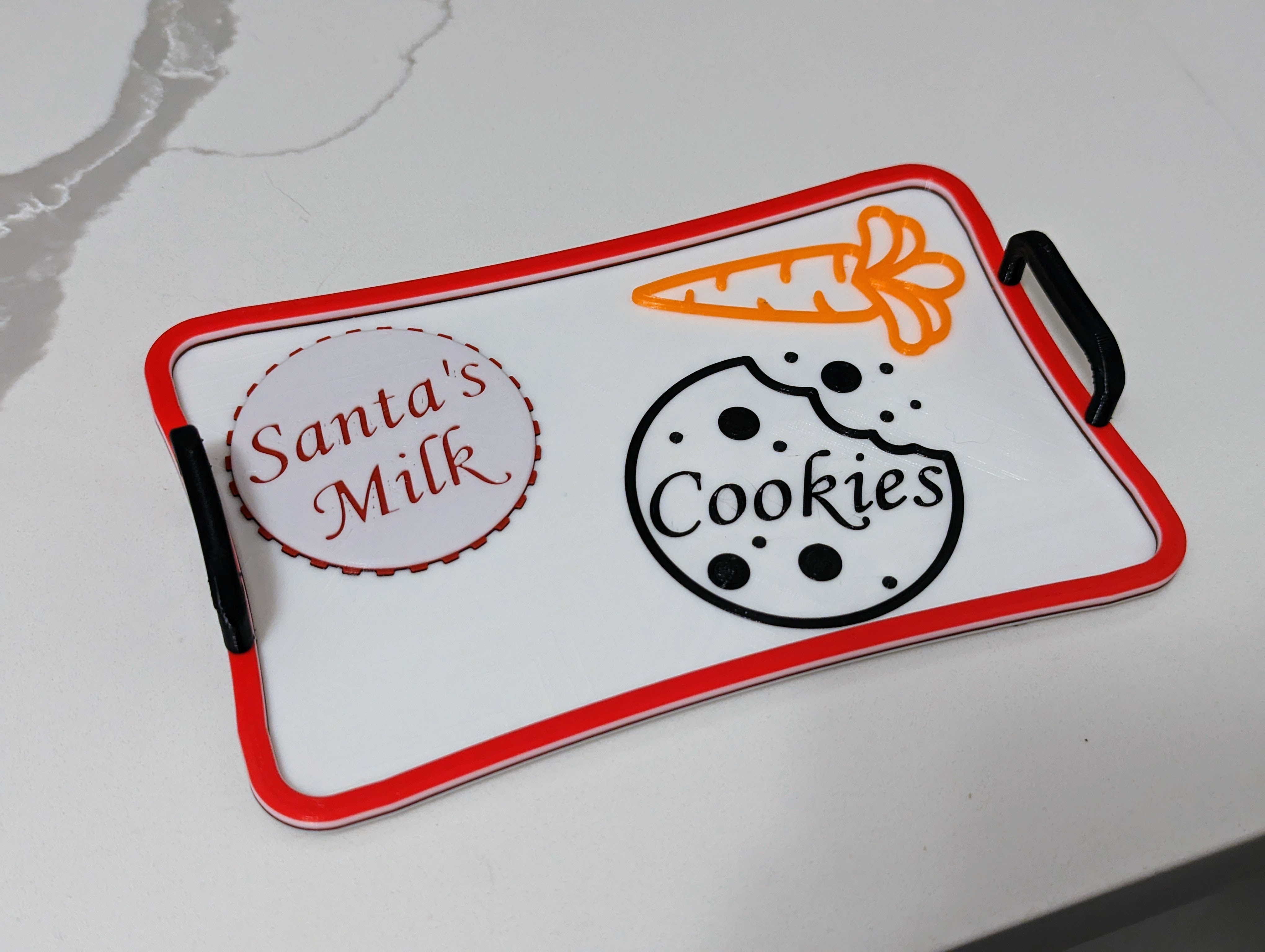 Santa Milk and Cookies Tray