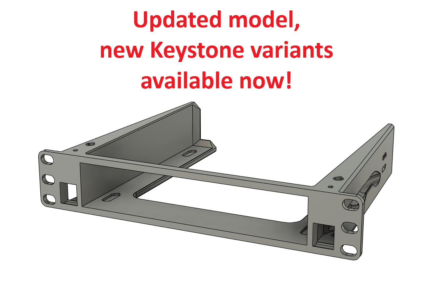 Lenovo ThinkCentre Tiny 10" Rack Mount - now with optional Keystone Sockets (M720q, M920q, P330, etc.)