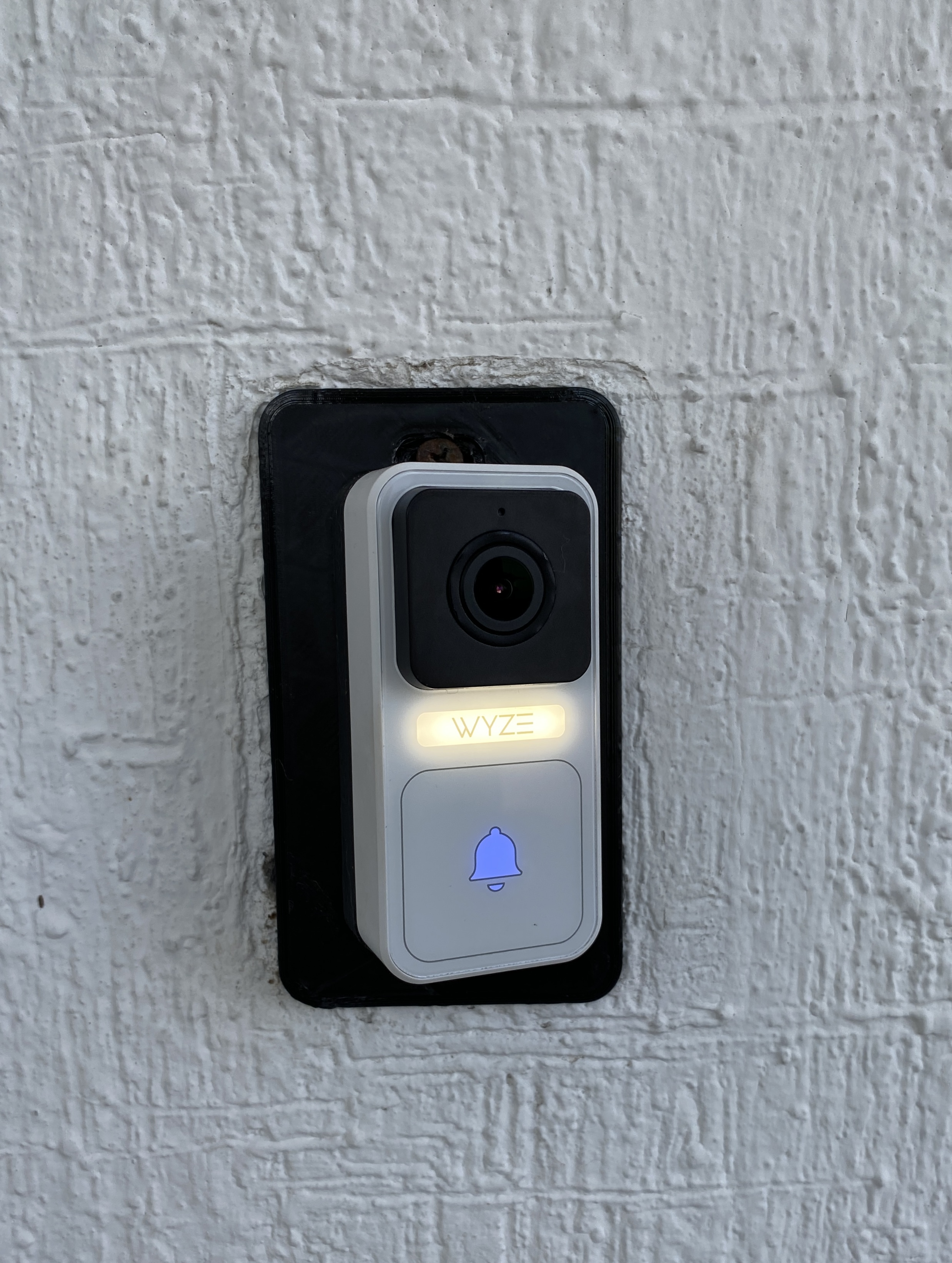 Wyze Doorbell plate with 22.5° inclination for 655 galvanized outlet box