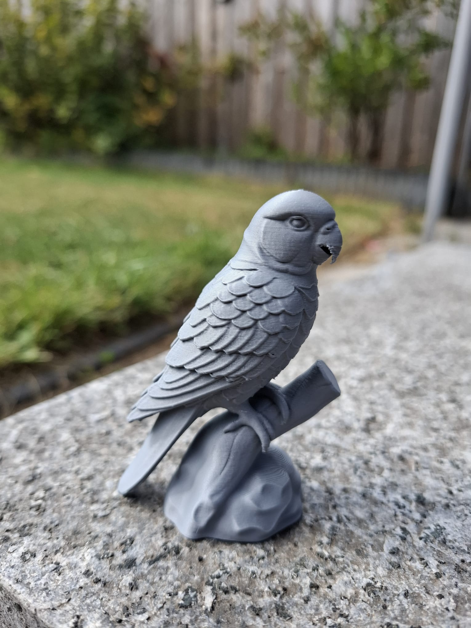 Perched Parrot Mini – Feathered Desk Buddy