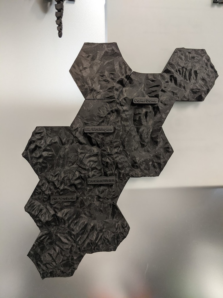 Presidential Range, White Mountains, NH Hexagon Map