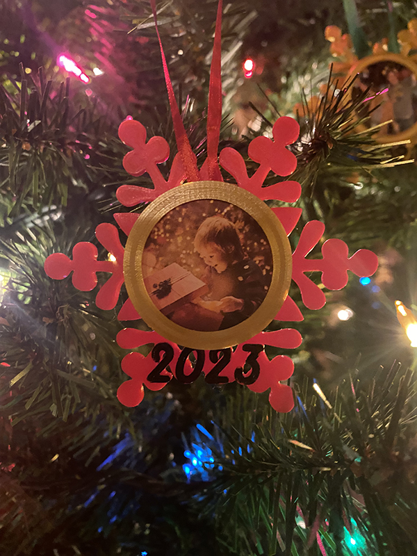 2023 Snowflake Photo Frame Christmas Ornament