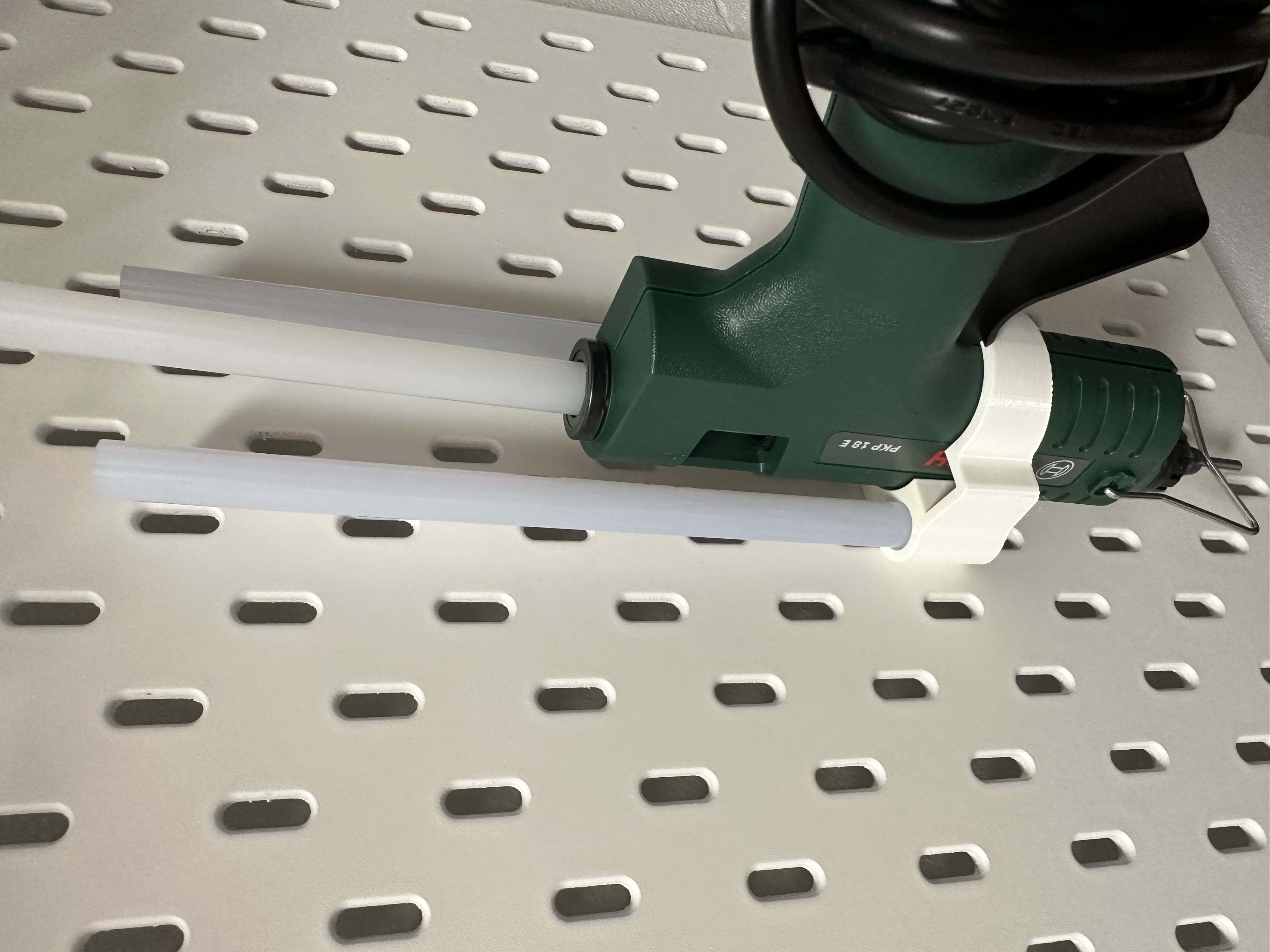 Bosch PKP 18E glue gun holder for IKEA Skadis