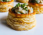vol-au-vent case pastry cutters and stand for transportation