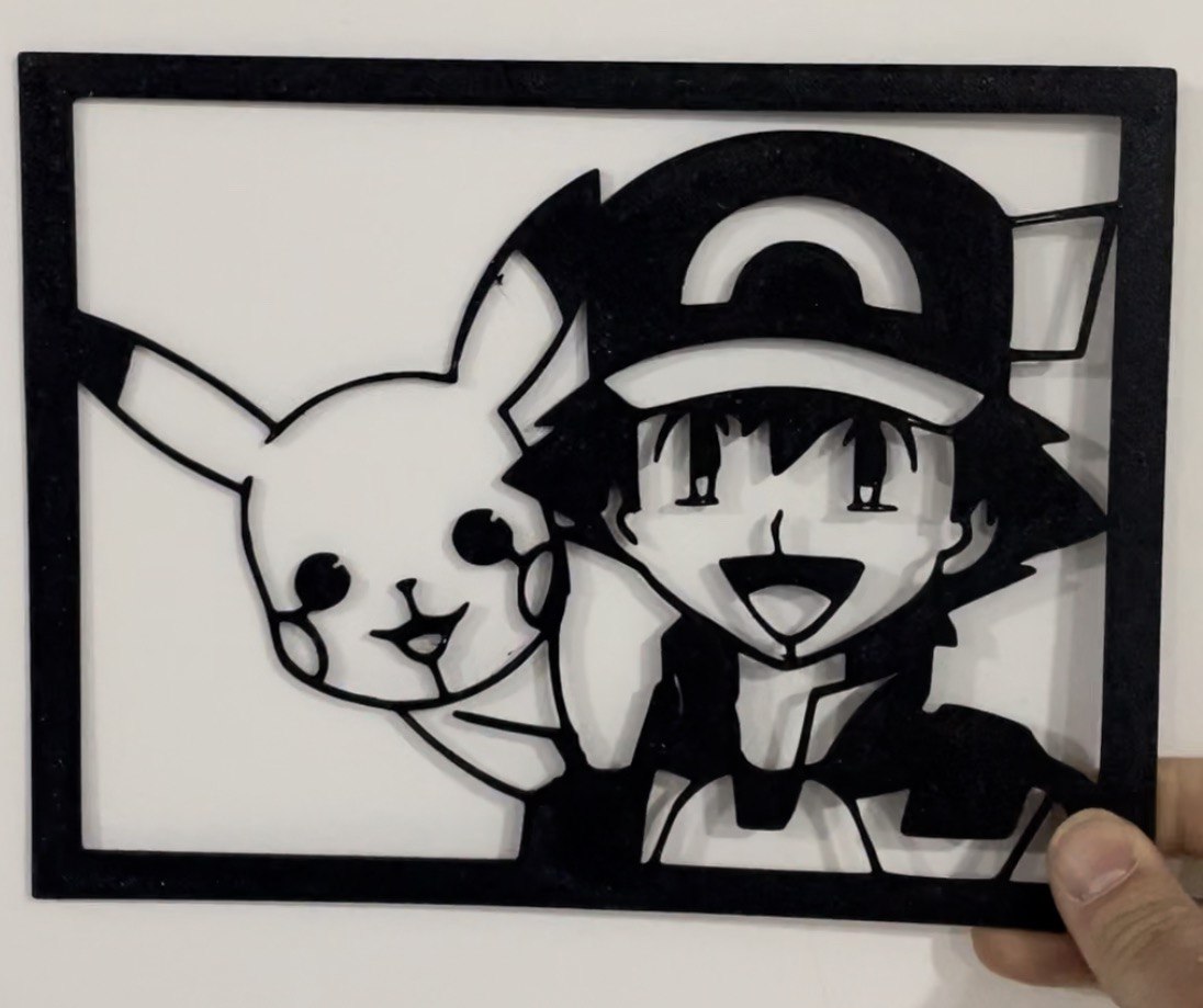 cuadro de pokemon en relieve