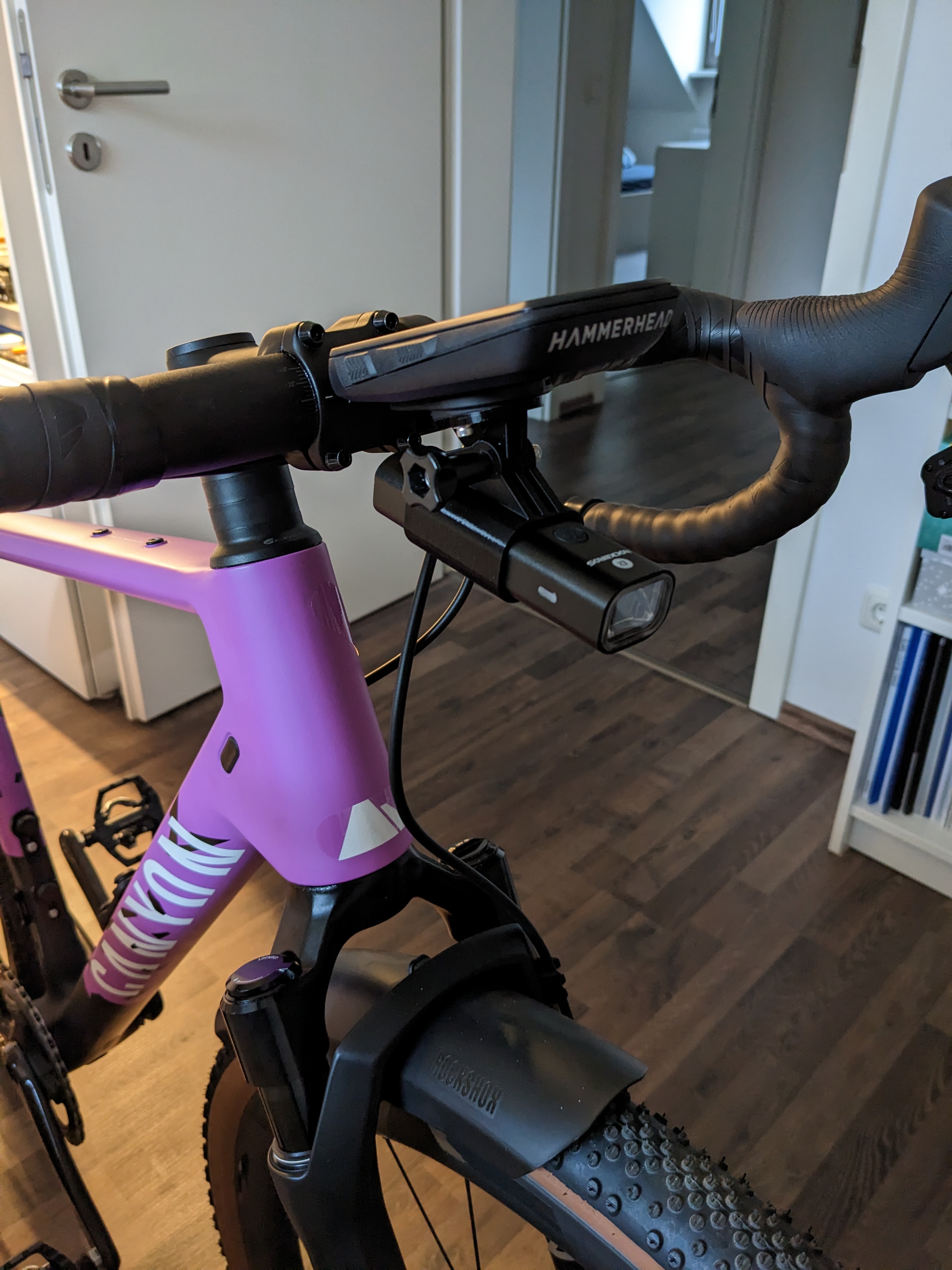 Hammerhead Karoo 2 - Bike Light Mount (Rockbros RHL 400)