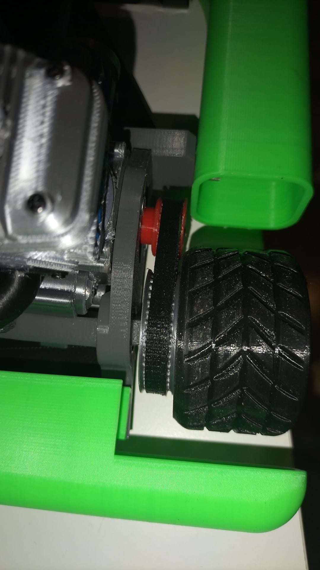 Belt drive redesign for Open Rc GoKart and F1 models. Only for brushed motor. Printable TPU strap with 80% fill quality