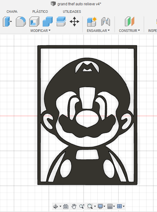 cuadro en relieve de mario bros