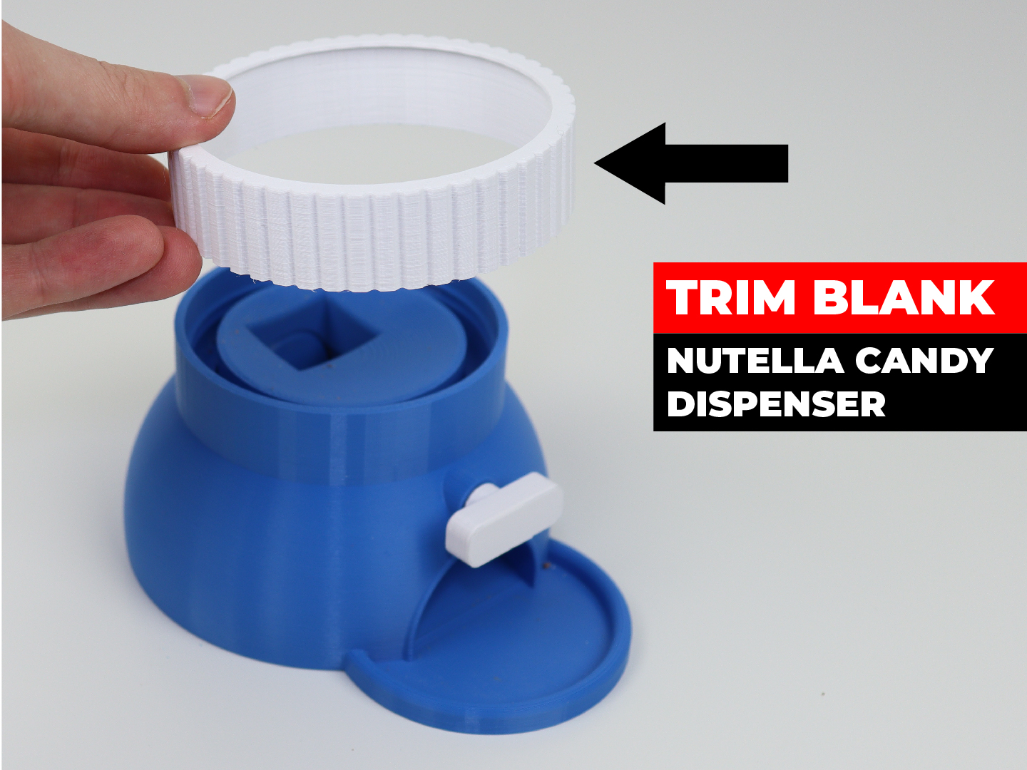Trim Blank for Nutella Glas Candy Dispenser