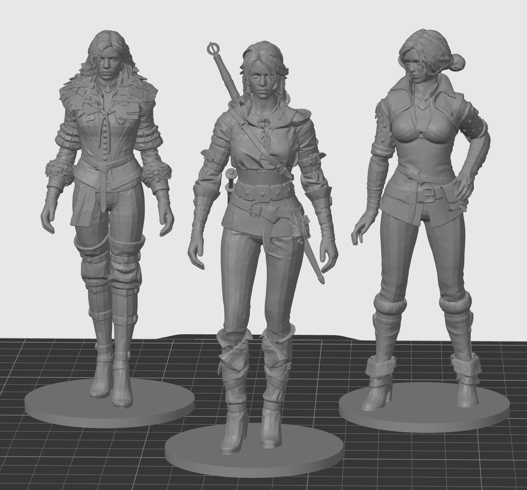 The Witcher 3: Ciri, Yennefer, and Triss