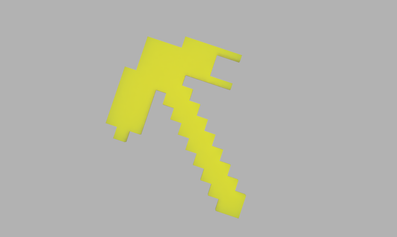 Minecraft Pickaxe with Slot for 10x10x5 Magnet